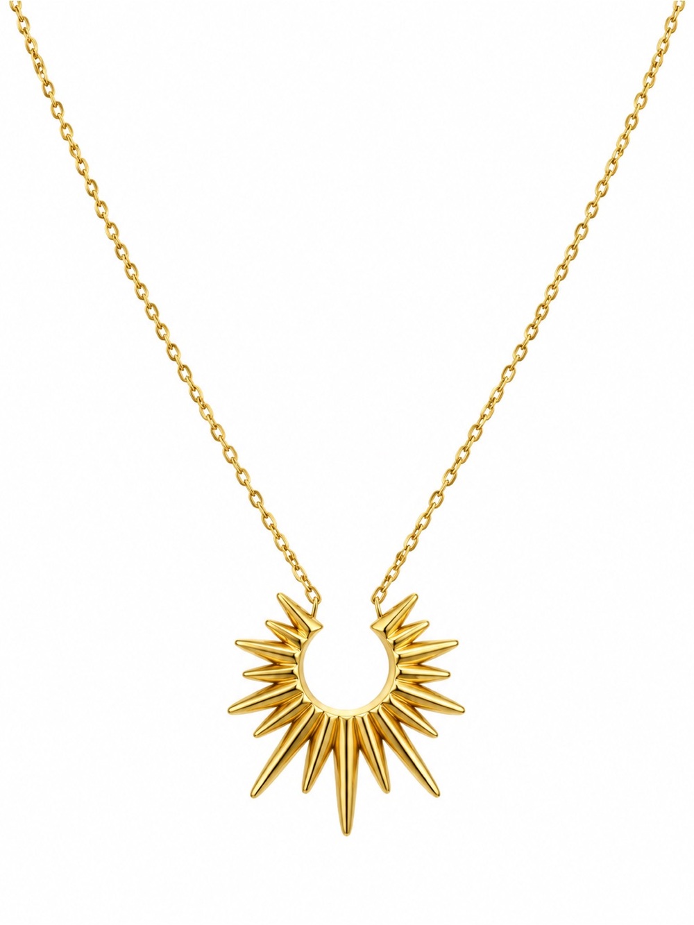 Gold Sun Burst Necklace